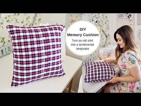 How to make a memory cushion from a shirt. No Zip