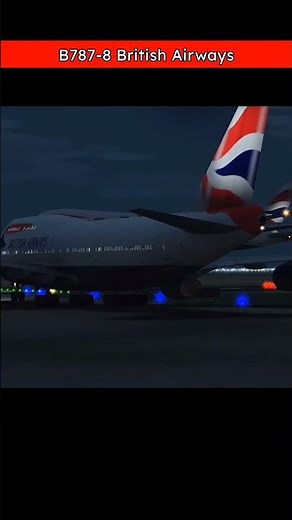 Boeing 787 British Airways – Stunning Night Landing!