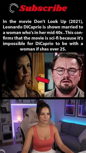 Leonardo DiCaprio In Don't Look Up 2021 is shown married a woman who's in her mid 40s