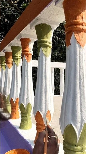 wallpainting colum fast code colour 🏡#art #viralvideo #painting #shortsfeed #Asian paint #vairal