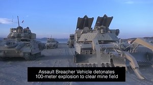 20 reactions | A Company, 116th Brigade Engineer Battalion's M1150 Assault Breacher Vehicle live fires mine clearing line charges (MICLIC) to sweep battlefields of improvised explosive devices during their training at the National Training Center (NTC) at Ft. Irwin, Calif. The rocket-projected MICLIC is able to clear approximately eight meters wide by 100 meters long through a detonated explosion. | The War Rooms | Facebook