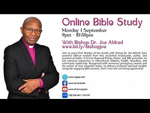 Bishop Dr. Joe Aldred | Online Bible Study - Chapter & Verse | Monday 01 September 2025
