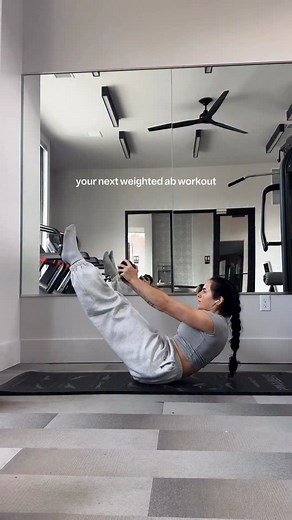 6.9K views · 208 reactions | let’s get those abs  • • • #abworkout #weightedabs #gymworkout #dumbbellworkout #calisthenics | Fitxchlo | Facebook