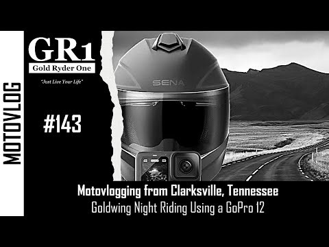 Motovlogging from Clarksville, Tennessee - Goldwing Night Riding Using a GoPro 12