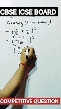 CLASS -10 RD SHARMA MATHS CHAPT -10 TRIGONOMETRIC RATIOS EXERCISE -10.3 BASIC, COMPETITIVE QUESTION