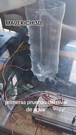nivel de agua pruebas en protoboard