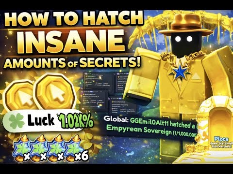 How to Hatch INSANE AMOUNTS of SECRETS (BEST METHODS!) + INSANE GIVEAWAYS 😳 | Roblox Tap Simulator