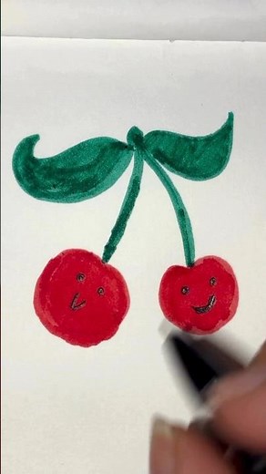 How to Draw a Cherry! 🍒 Easy Step-by-Step Sketch