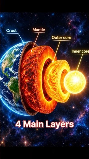 🌍 The 4 Layers of Earth | Crust, Mantle, Outer Core & Inner Core