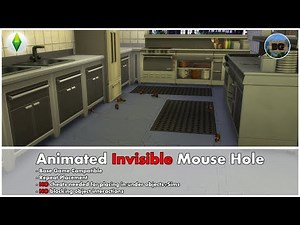 Bakies The Sims 4 Custom Content: Animated Invisible Mouse Hole