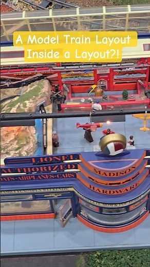 A Model Train Layout Inside a Layout?! SUPER-DETAILED Lionel O Gauge Hobby Store!