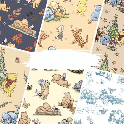 Classic Winnie-the-pooh Seamless Pattern, Pooh and Piglet, Floral, Spring, Vintage Pooh, Winnie the Pooh, Repeating Pattern, Fabrics, File - Etsy Australia