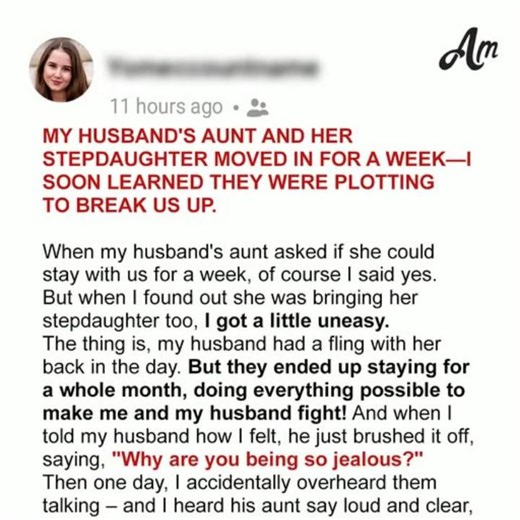 MY HUSBAND'S AUNT AND HER STEPDAUGHTER MOVED IN FOR A WEEK-I SOON LEARNED THEY WERE PLOTTING TO BREAK US UP. https://thecelebritist.com/my-husbands-aunt-and-her-stepdaughter/?utm_campaign=lovestyle&utm_medium=lovestyle&utm_source=lovestylefacebook | Fashion House