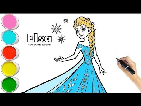 How to Draw Elsa Step by Step ❄️ | Easy Frozen Drawing Tutorial for Beginners