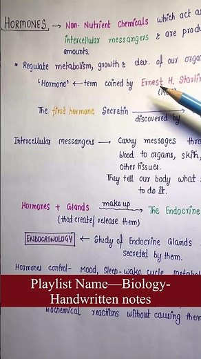 What are Hormones?--Endocrine System (Unit-9) || Biology || General Science || Lec.39