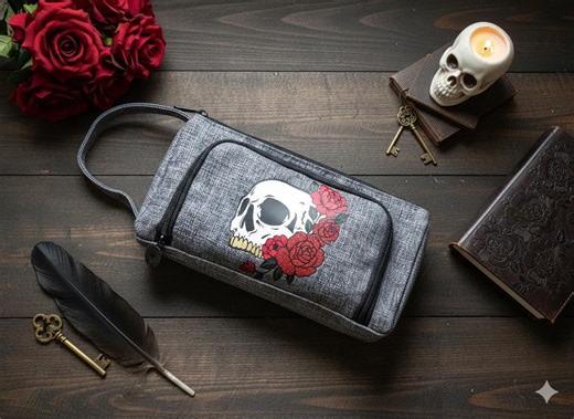 Gothic Skull & Glitter Roses Diabetic Supply Case - Etsy