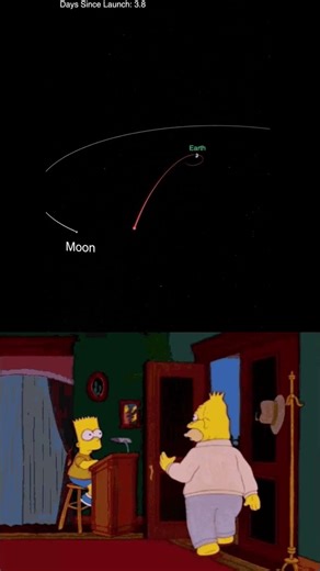 Abe Simpson visits the moon #thesimpsons #artemis