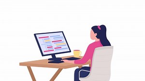 Animated illustration on white background