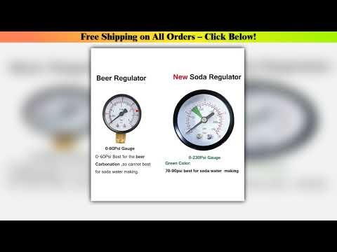 Gas line Assembly,Soda Carbonating Kit (Co2 Regulator &1.5M Tube & Ball Lock Gas Connector) For