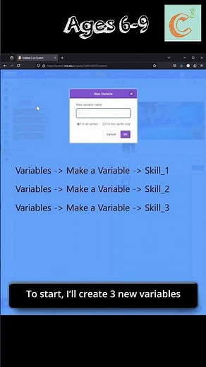 Teaching kids Variables in 60 seconds