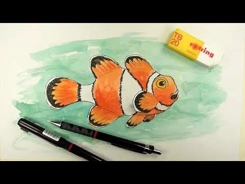 How to draw a Clown Fish