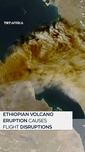Satellite images have captured the massive eruption of Hayli Gubbi volcano, which shot huge clouds of ash nearly 45,000 feet (14 kilometres) into the sky over the Afar region in northeast Ethiopia. The ash clouds drifted across the Red Sea, reaching Yemen and Oman before moving over the Arabian Sea toward western and northern India, forcing airlines to cancel flights. The Smithsonian Institution Global Volcanism Program notes this as Hayli Gubbi's first eruption in 12,000 years. No casualties ha