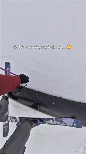 💥 Learning switch on to rails #ski #skiing #snowboarding