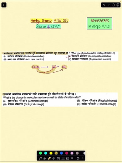 After SEE Science Chemistry MCQs | St. Xavier’s Entrance Questions Practice | #Shorts #BridgeCourse