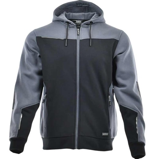 Pulover s kapuco Comfort Plus, sivo črn, S - Spletni center SAM