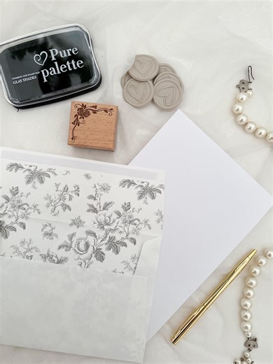 Floral Love Letter Writing Kit, Wax Seals, Gold Pen, Keepsake Box - Etsy