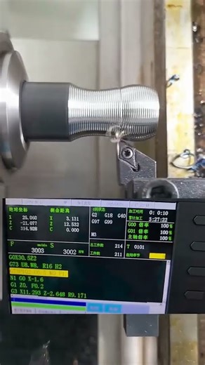 Manual programming, G73 type 3 #machine #metal