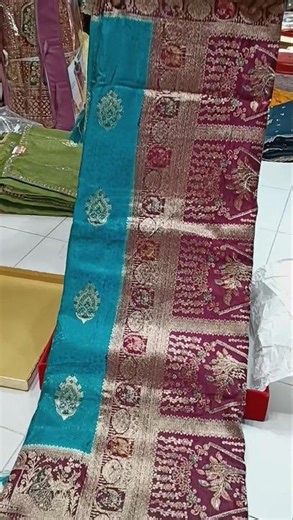 A very beautiful pure satin silk saree in Sky blue and vine colour combination 💙💜✨#trending #saree