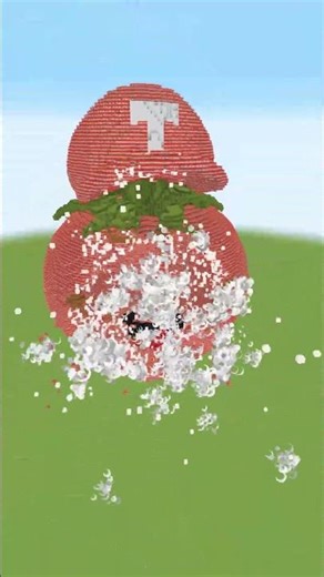 Exploding TNT MARIO TOMATO 🍅🤣 #Shorts #Minecraft #Viral