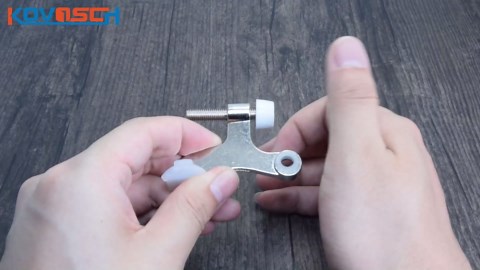 2 Pack Hinge Pin Door Stopper Brushed Satin Nickel - Adjustable Heavy Duty Hinge Pin Door Stop with White Rubber Bumper Tips