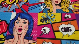 Pop Art Comic Book Fabric: Retro Woman Print, Upholstery & Drapery - Etsy