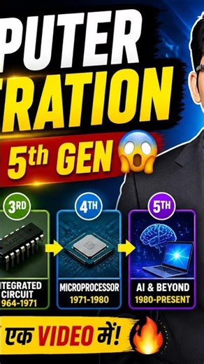 ComputerGeneration explain 5 minutes #ComputerAwareness #ComputerGK # shorts # viral # trending