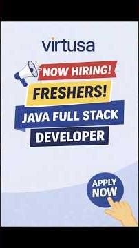 Virtusa Hiring Freshers 2026 | Java Full Stack | No Experience Required