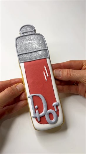 Helen | Cookie Artist | Design Sugar Cookies | make a mini Dior lipstick cookie with me 💄 #diy #cookiedecorating #icing #tutorial #asmrsounds #cookieartist #instagramcookies... | Instagram