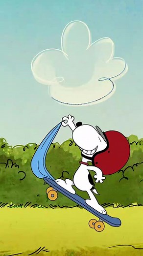 Time to shred! Catch Snoopy tearing it up in The Snoopy Show on Apple TV