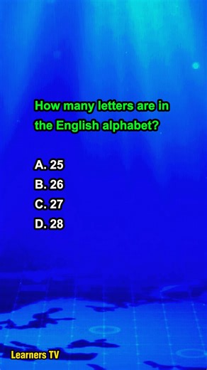 1.5K views · 43 reactions | How many letters are in the English alphabet? #learnerstv #education #knowledge #learning | Learners TV | Facebook