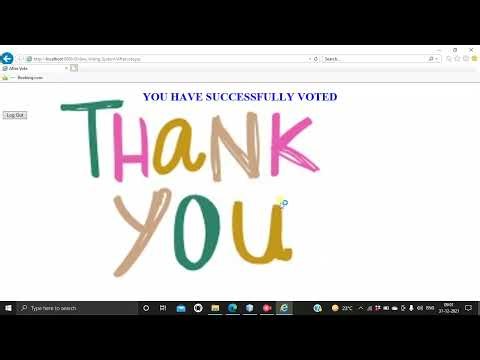 Online Voting System using JAVA, JSP and SQL