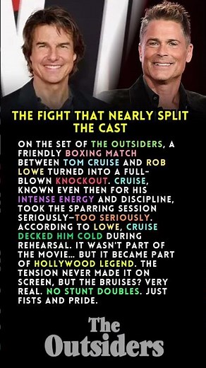 Tom Cruise Knockout Matt Dillon with a punch.