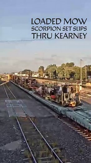 17K views · 527 reactions | Loaded MOW Scorpion Set Slips Thru Kearney, NE #trains #kearneynebraska #railfans_of_instagram #reelsvideo #railfans #railroads #maintenanceofway  | Virtual Railfan | Facebook