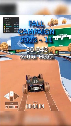 Trackmania Fall Campaign 2025 - 11 - Author Medal #trackmania #gaming #racing