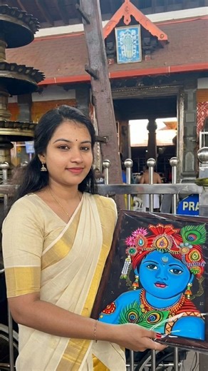 Pastel Mural Arts 🌸 on Instagram: "Krishna Kerala mural painting 🎨♥️ Guruvayurappan hand painting Ai created image, acrylic painting on canvas #Igreach#explore#feed#igtrends #muralpainting @guruvayoor_uptodate @guruvayur_latest @guruvayur_temple @guruvayurinsta @keralamuralartist @lord_krisnna @krishna"
