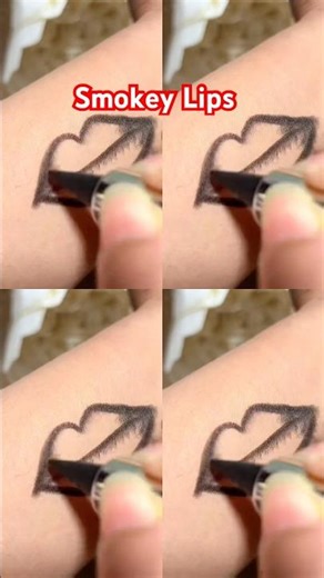 Lip Art Tutorial 💋Smoky lips hack#lipstickasmr #liparttutorial