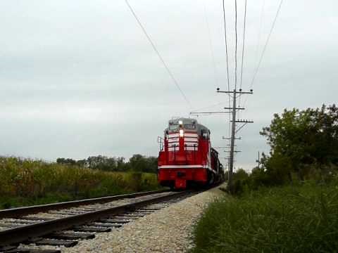 CBQ 504, CNW 6847, WC 7525 and freight train runby at the Illinois Railway Museum.