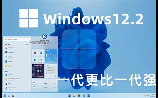 对Windows11不满意？那就试试Windows12.2！超越预期的系统升级，数位世界即将为你变幻莫测！ISO镜像简介下载，不是PPT！
