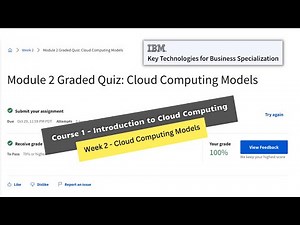 introduction to cloud computing coursera week 2 quiz answers || Key Technologies for Business