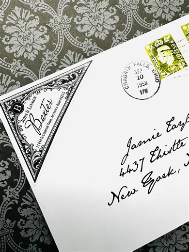 Heritage Style Return Address Labels, Victorian Triangle Return Address Label, Vintage Mail Post Labels, Tuscan Acanthus Leaf, Initial - Etsy